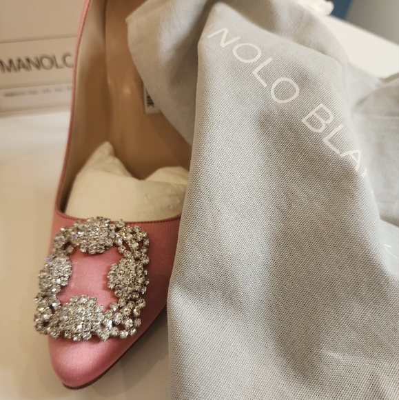 🥳SOLD!!!!🥳 Manolo Blahnik Hangisi Pink EU 38.5 - Picture 9 of 10